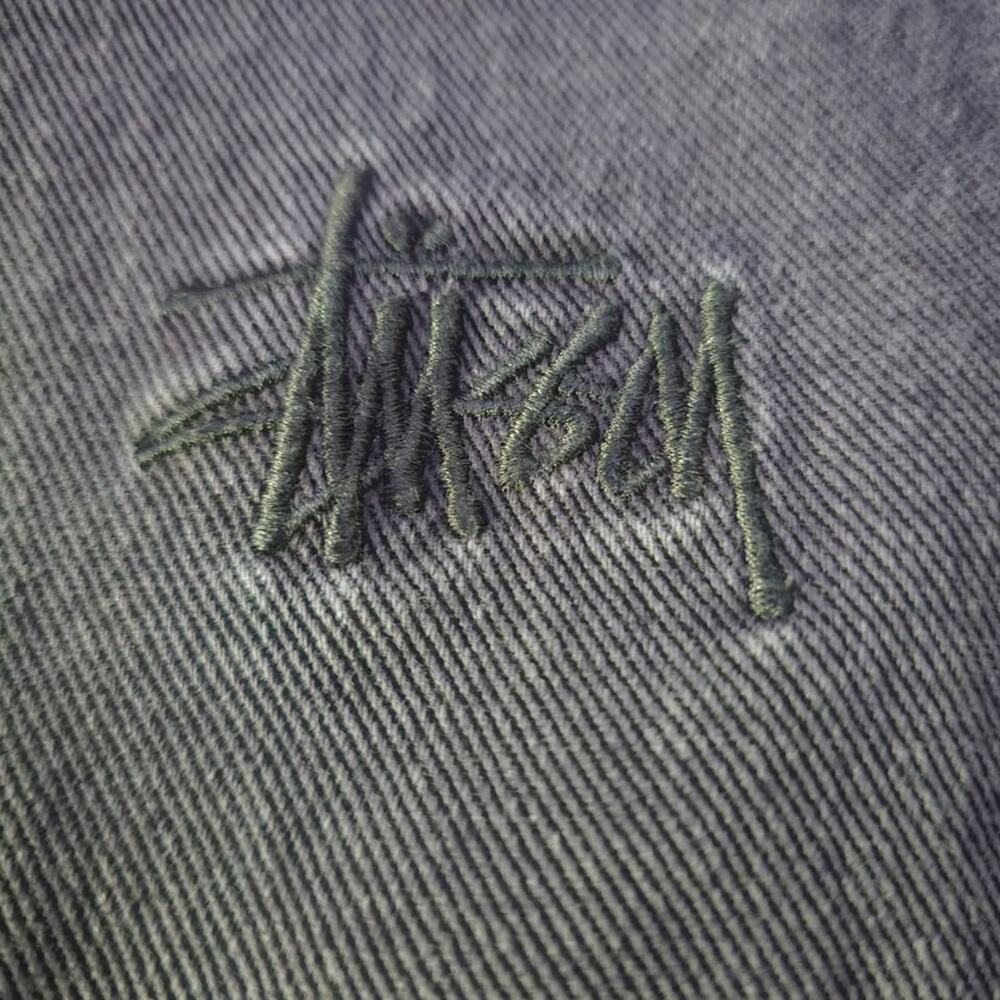 Stussy Navy Blue Work Wear Jacket with Black Collar - Picture 5 of 8